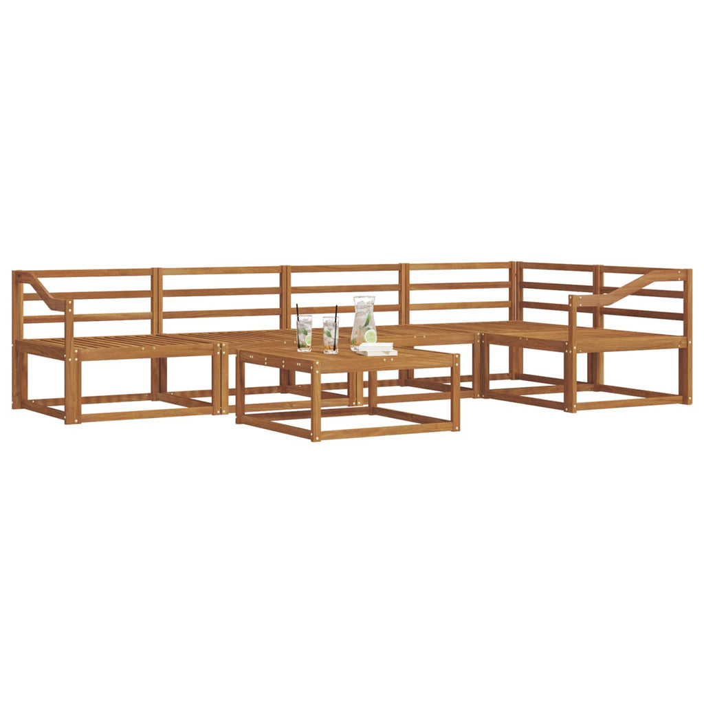 Outdoor-Sofagarnitur 6 pcs Natur Massivholz Akazie