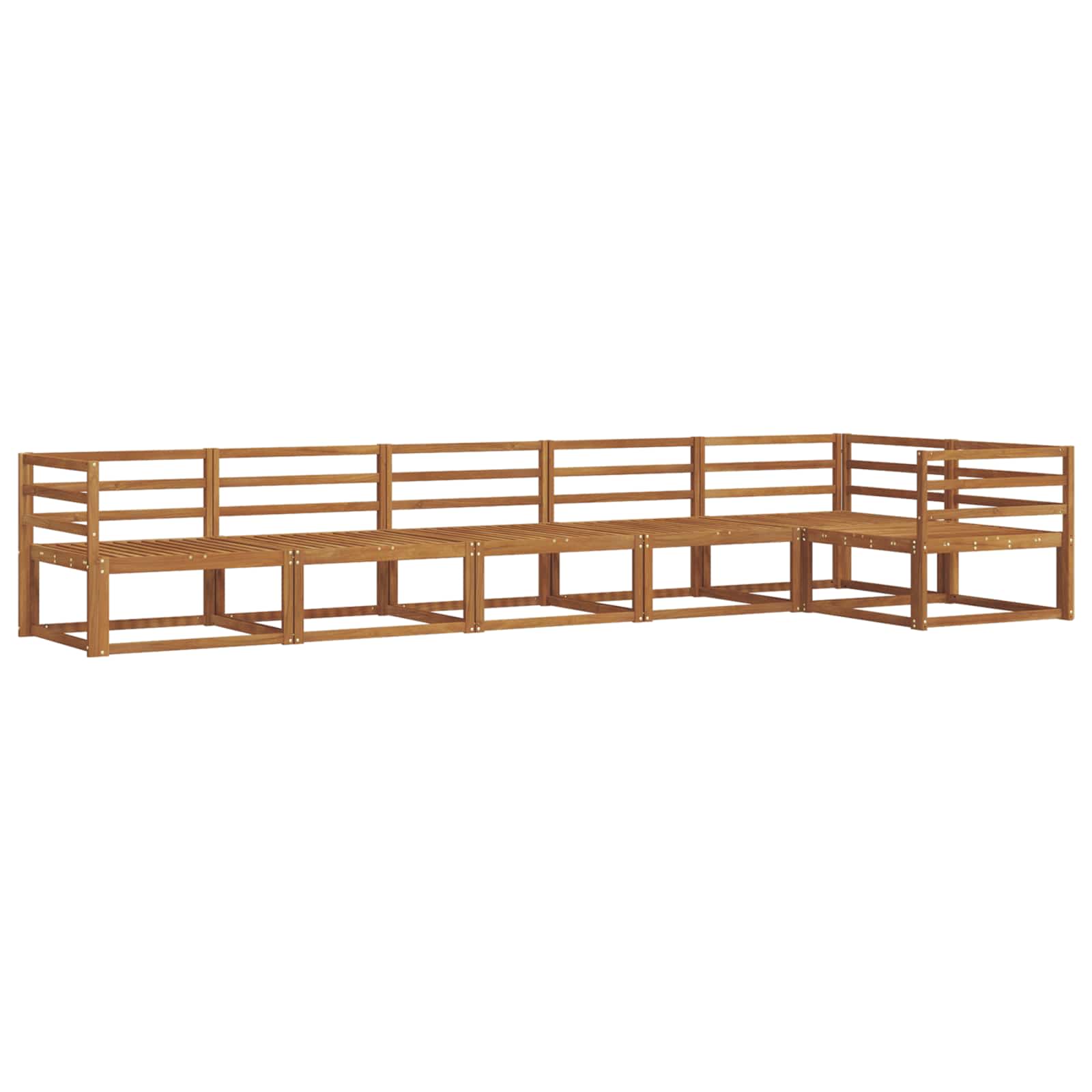 Outdoor-Sofagarnitur 6 pcs Natur Massivholz Akazie