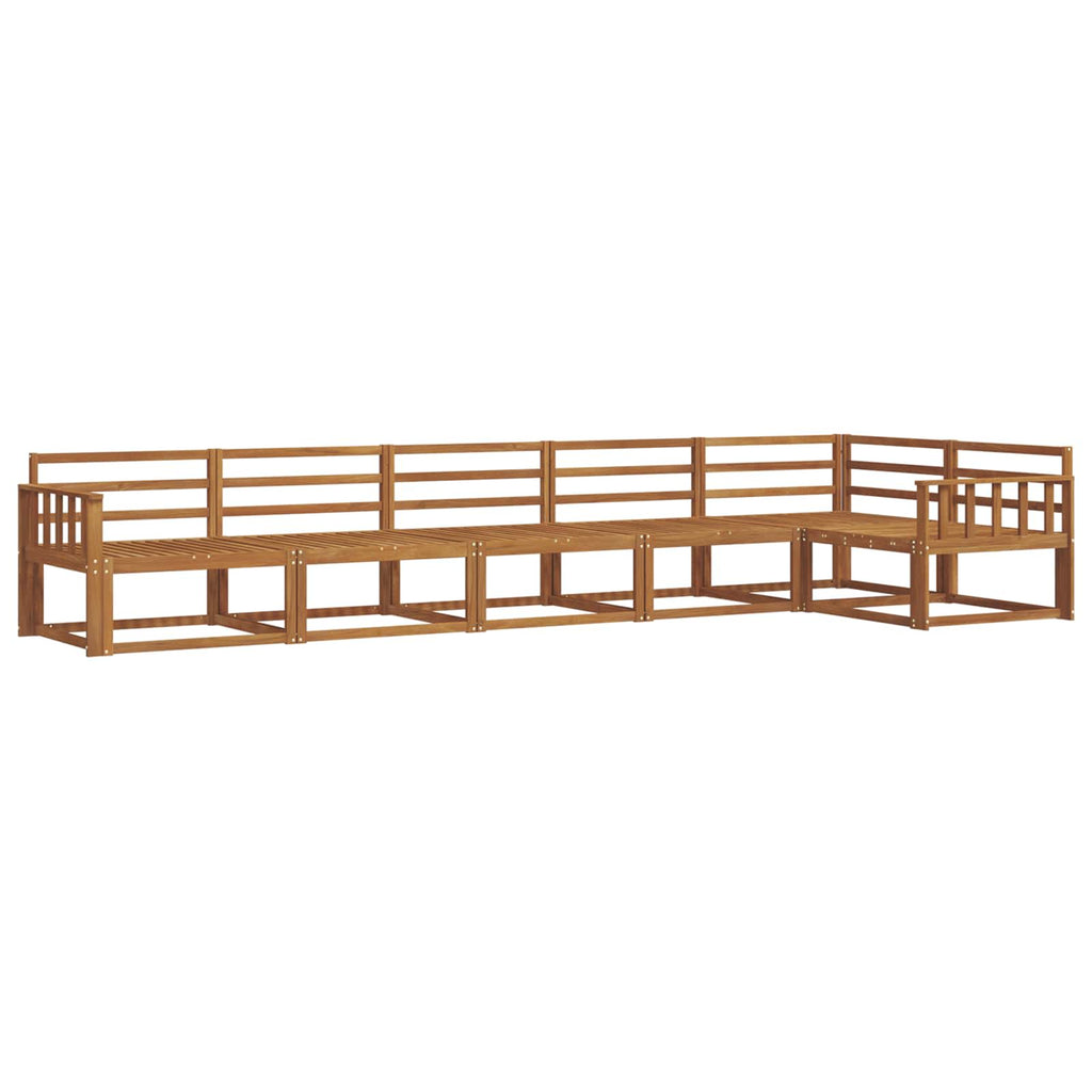 Outdoor-Sofagarnitur 6 pcs Natur Massivholz Akazie