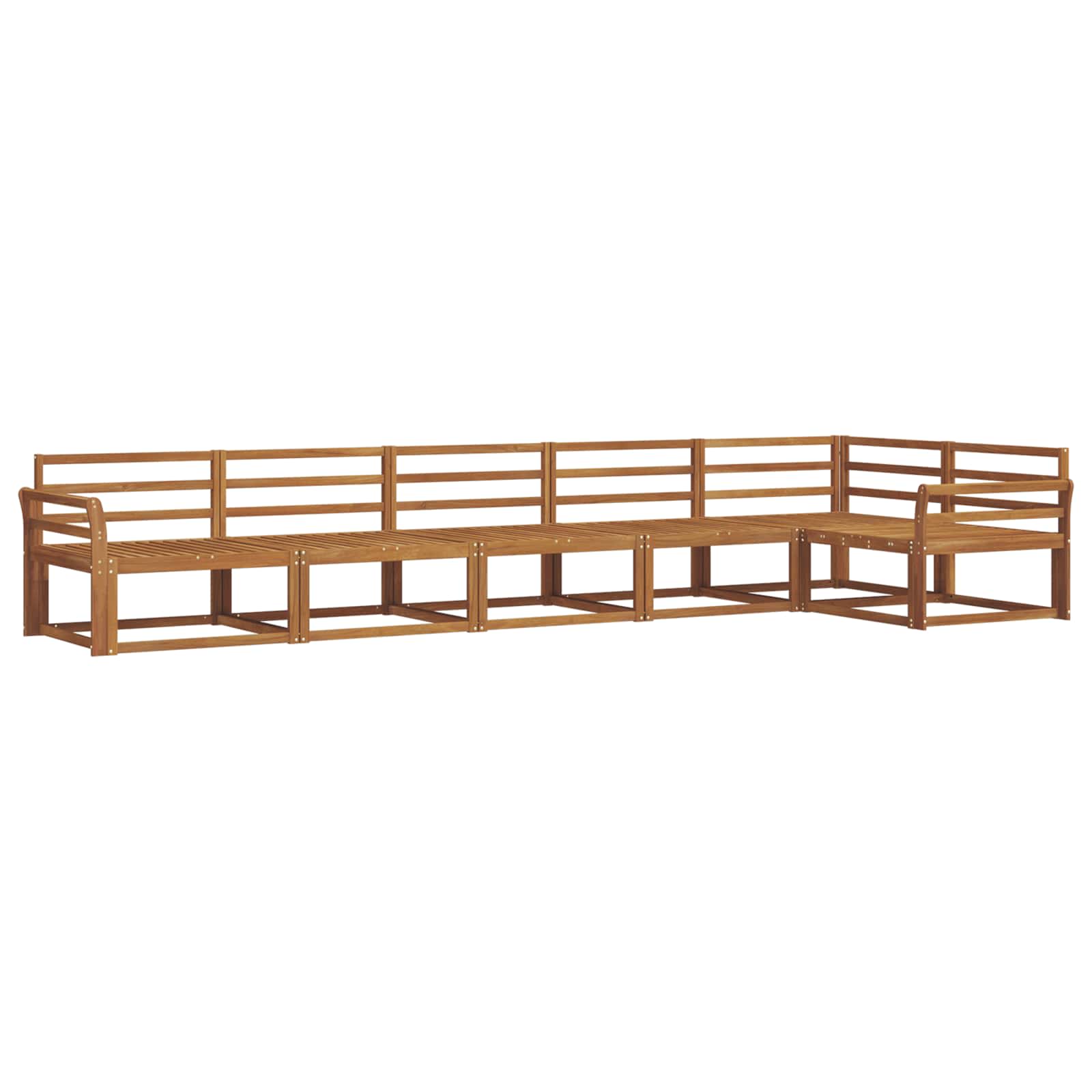 Outdoor-Sofagarnitur 6 pcs Natur Massivholz Akazie