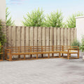 Outdoor-Sofagarnitur 6 pcs Natur Massivholz Akazie