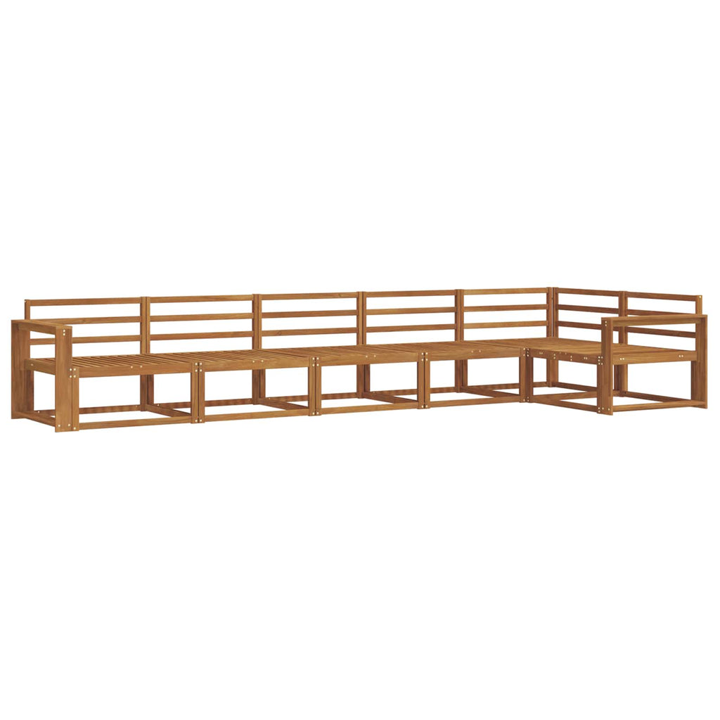 Outdoor-Sofagarnitur 6 pcs Natur Massivholz Akazie