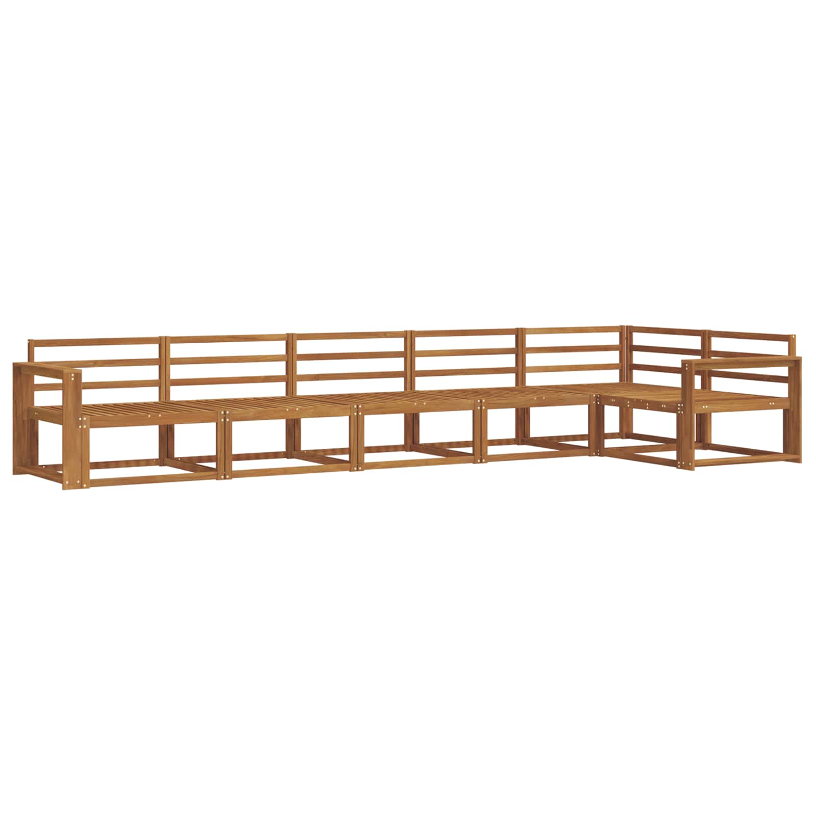 Outdoor-Sofagarnitur 6 pcs Natur Massivholz Akazie