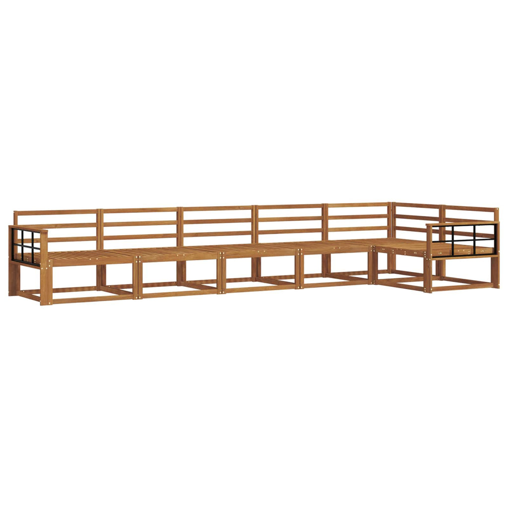 Outdoor-Sofagarnitur 6 pcs Natur Massivholz Akazie
