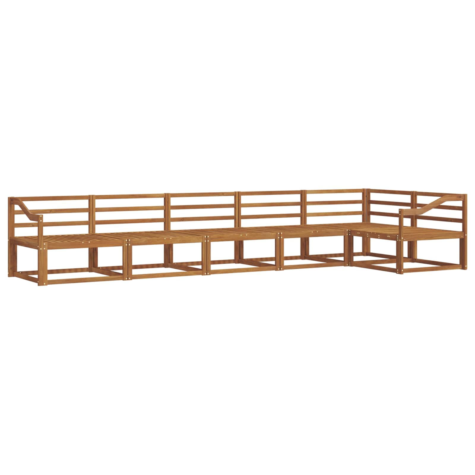 Outdoor-Sofagarnitur 6 pcs Natur Massivholz Akazie