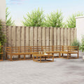 Outdoor-Sofagarnitur 7 pcs Natur Massivholz Akazie