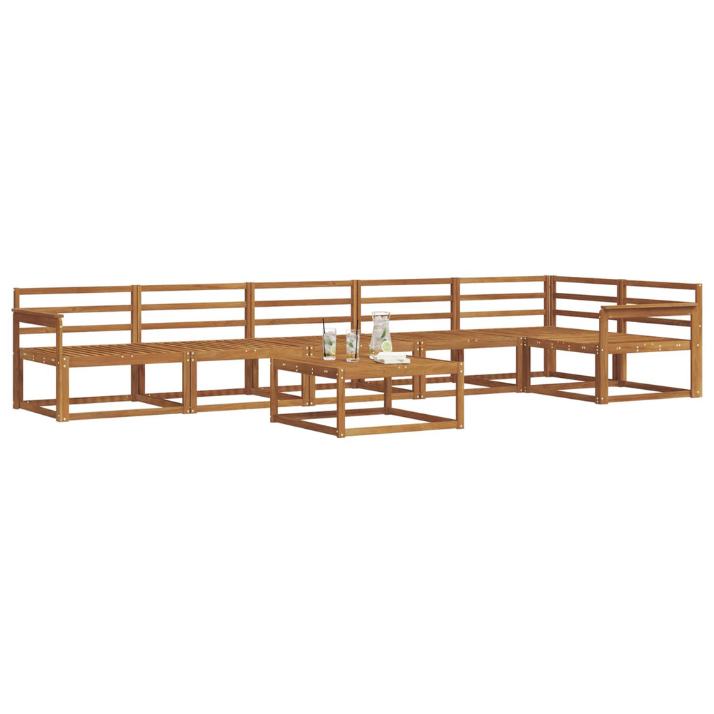 Outdoor-Sofagarnitur 7 pcs Natur Massivholz Akazie