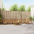 Outdoor-Sofagarnitur 7 pcs Natur Massivholz Akazie