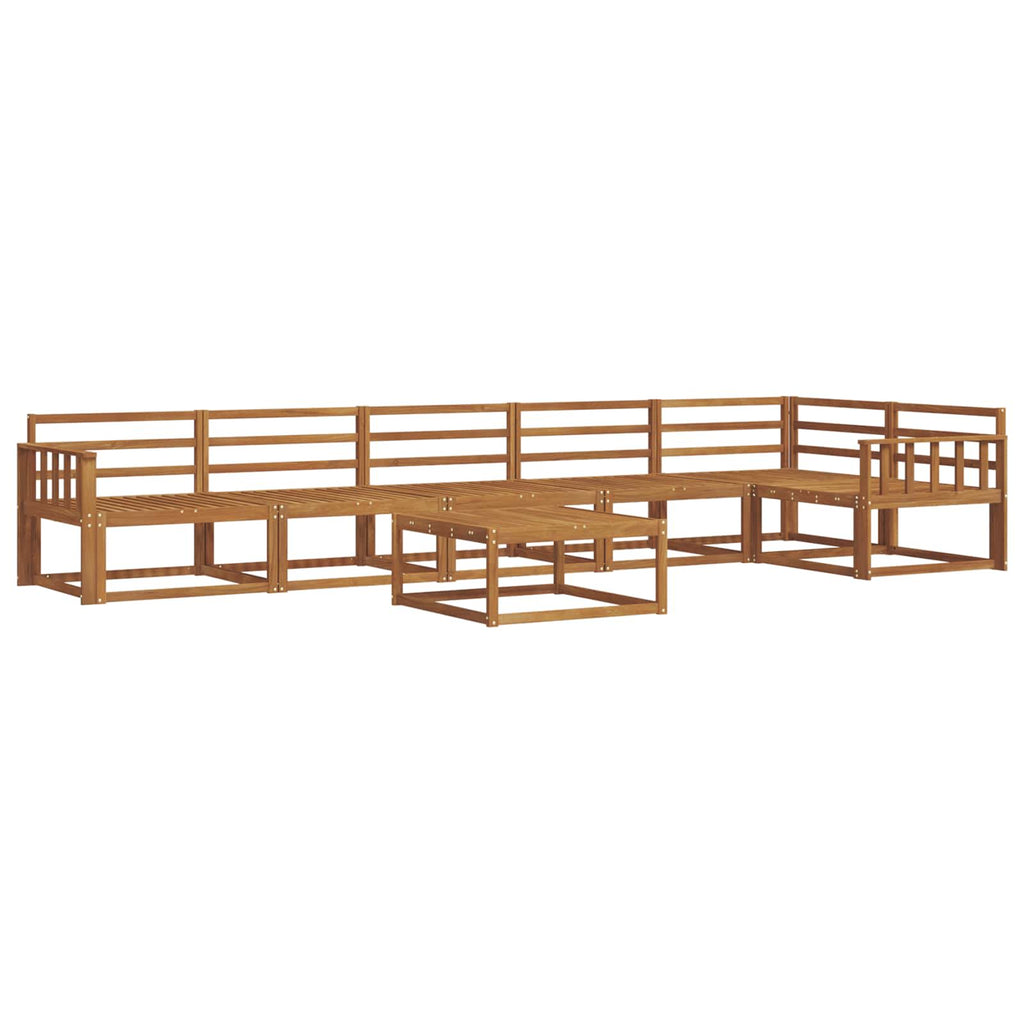 Outdoor-Sofagarnitur 7 pcs Natur Massivholz Akazie