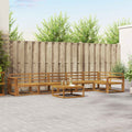 Outdoor-Sofagarnitur 7 pcs Natur Massivholz Akazie