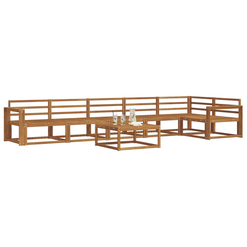 Outdoor-Sofagarnitur 7 pcs Natur Massivholz Akazie