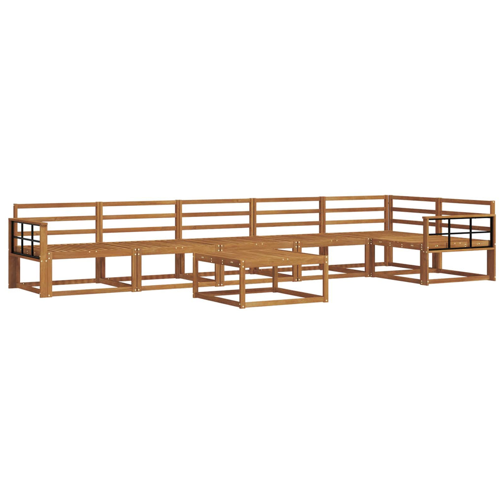 Outdoor-Sofagarnitur 7 pcs Natur Massivholz Akazie