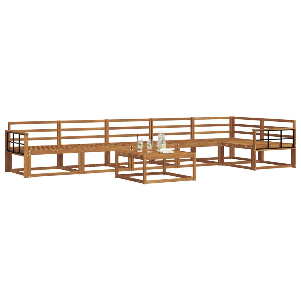 Outdoor-Sofagarnitur 7 pcs Natur Massivholz Akazie