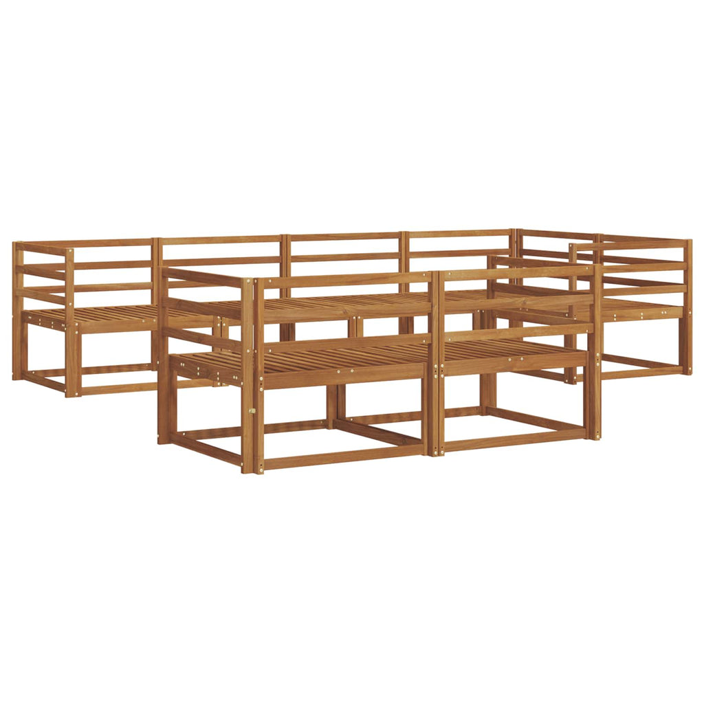 Outdoor-Sofagarnitur 7 pcs Natur Massivholz Akazie