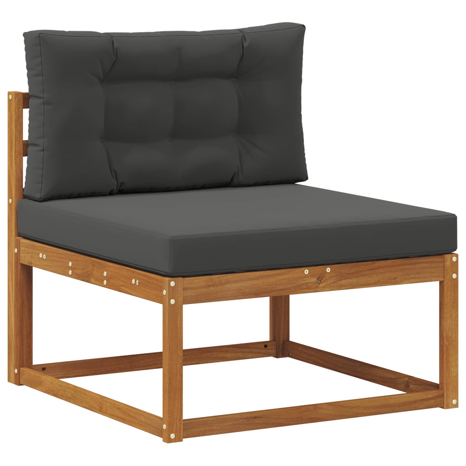 Outdoor-Sofagarnitur mit Kissen 7 pcs Natur und Anthrazit