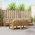Outdoor-Sofagarnitur mit Kissen 7 pcs Natur und Beige