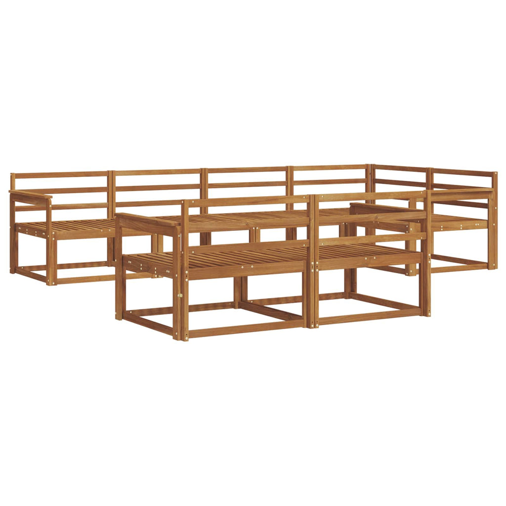 Outdoor-Sofagarnitur 7 pcs Natur Massivholz Akazie