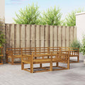 Outdoor-Sofagarnitur 7 pcs Natur Massivholz Akazie