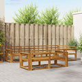 Outdoor-Sofagarnitur 7 pcs Natur Massivholz Akazie