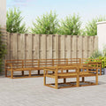 Outdoor-Sofagarnitur 8 Stk. Natur Massives Akazienholz