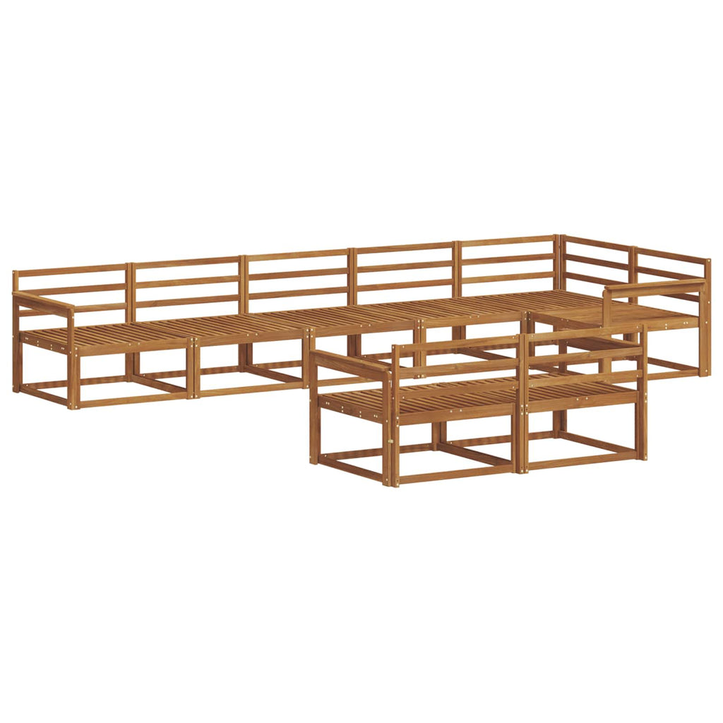 Outdoor-Sofagarnitur 8 Stk. Natur Massives Akazienholz