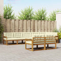Outdoor-Sofagarnitur 8 Stk. Natur und Creme