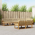 Outdoor-Sofagarnitur 8 Stk. Natur und Beige