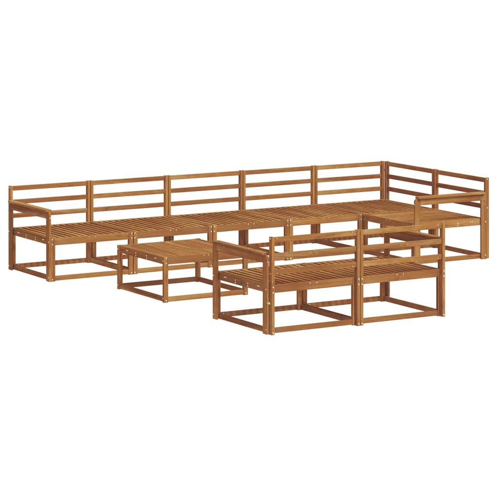 Outdoor-Sofagarnitur 9 pcs Natur Massivholz Akazie