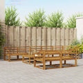 Outdoor-Sofagarnitur 9 pcs Natur Massivholz Akazie