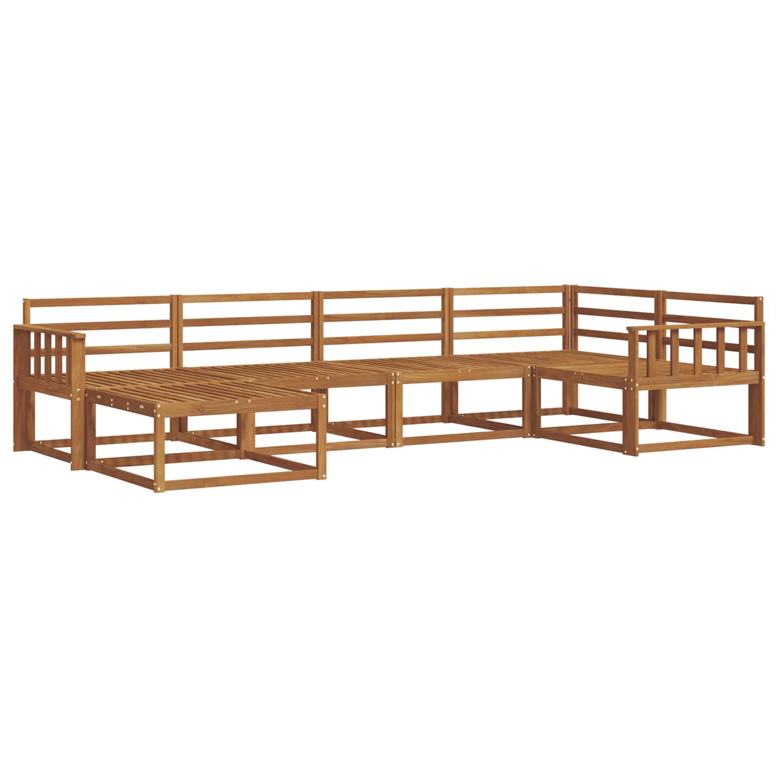 Outdoor-Sofagarnitur 6 pcs Natur Massivholz Akazie