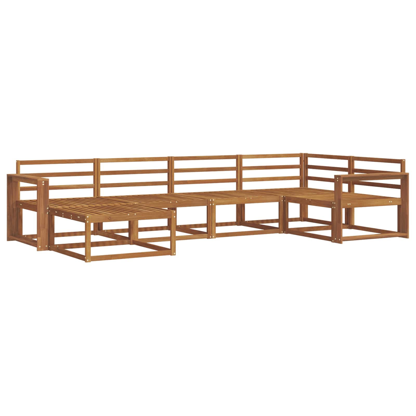 Outdoor-Sofagarnitur 6 pcs Natur Massivholz Akazie