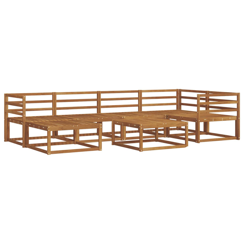 Outdoor-Sofagarnitur 7 pcs Natur Massivholz Akazie