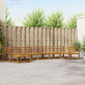 Outdoor-Sofagarnitur 7 pcs Natur Massivholz Akazie