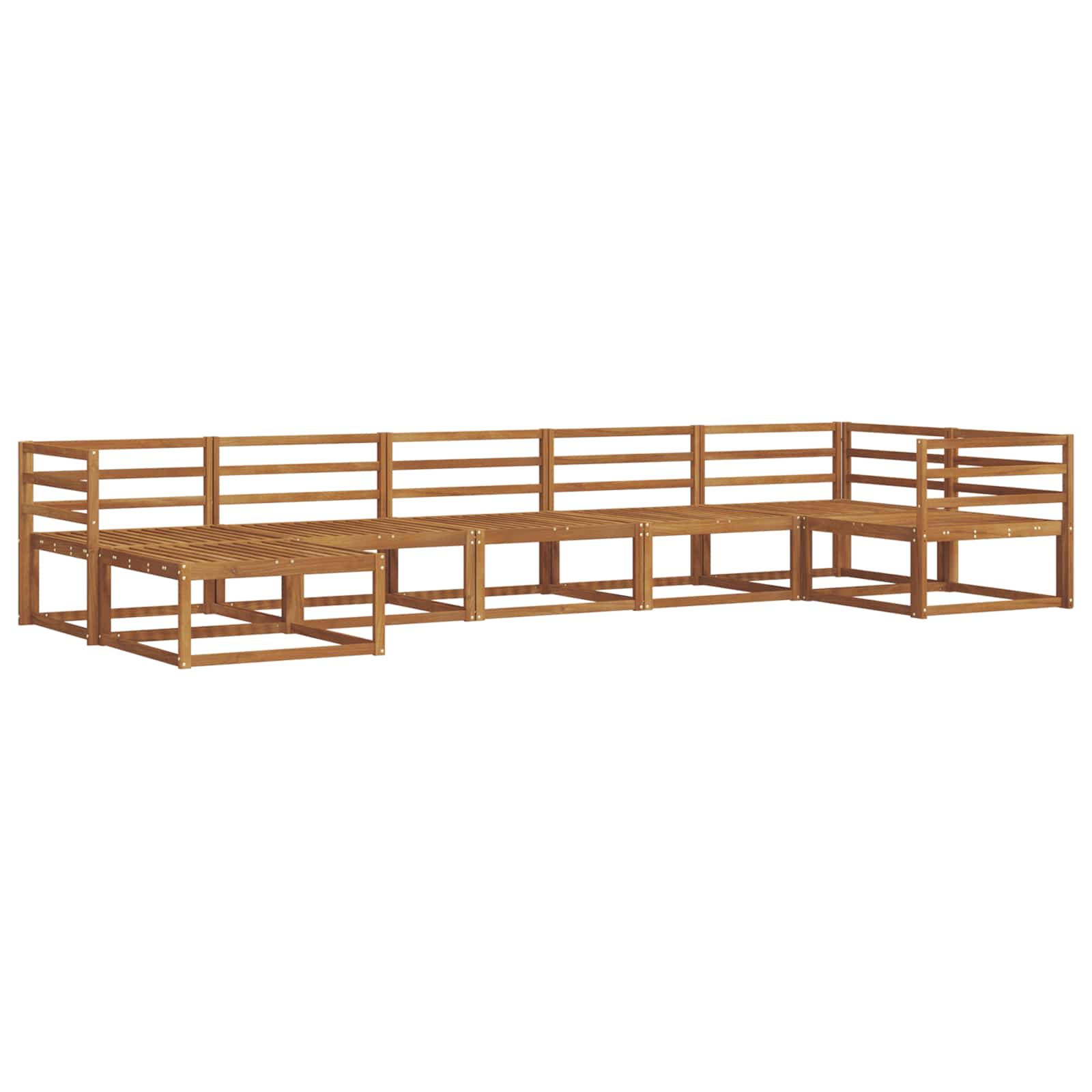 Outdoor-Sofagarnitur 7 pcs Natur Massivholz Akazie