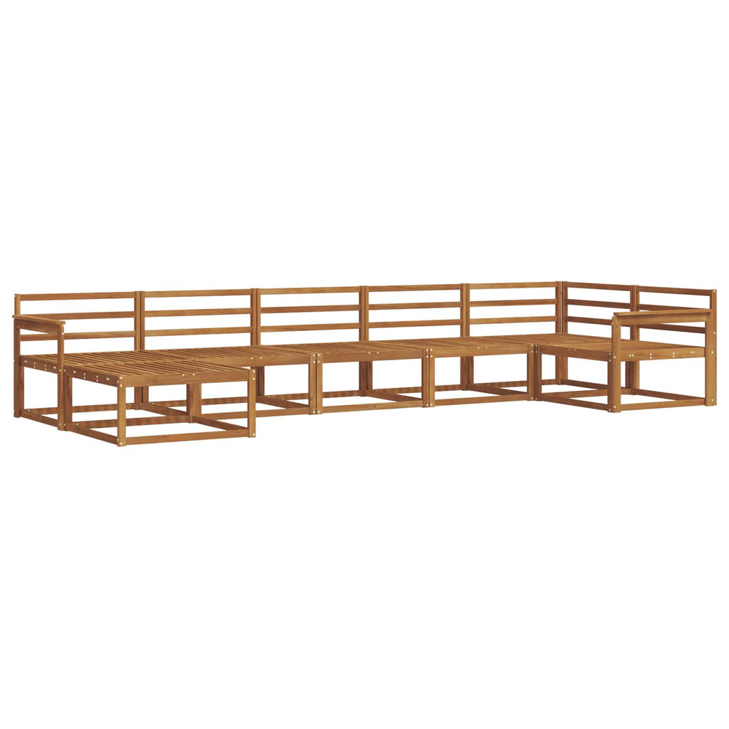 Outdoor-Sofagarnitur 7 pcs Natur Massivholz Akazie