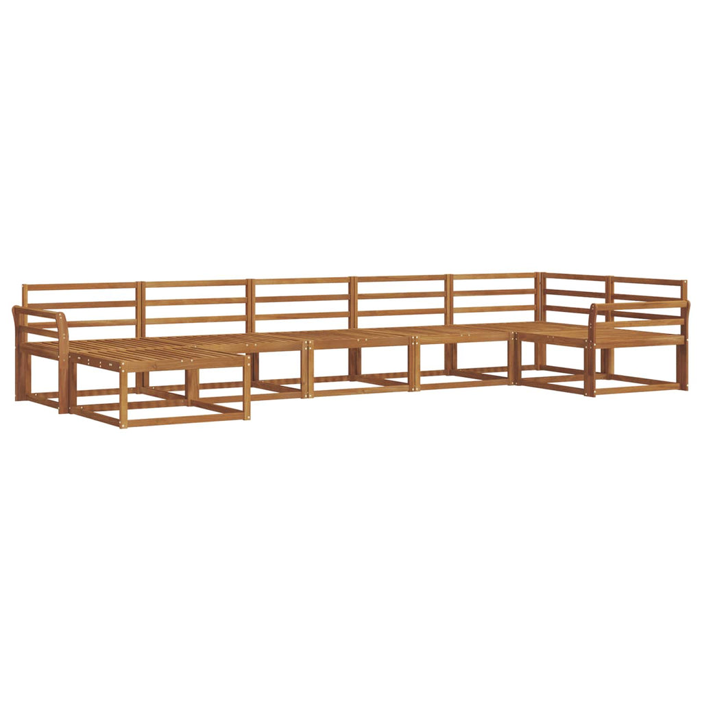 Outdoor-Sofagarnitur 7 pcs Natur Massivholz Akazie