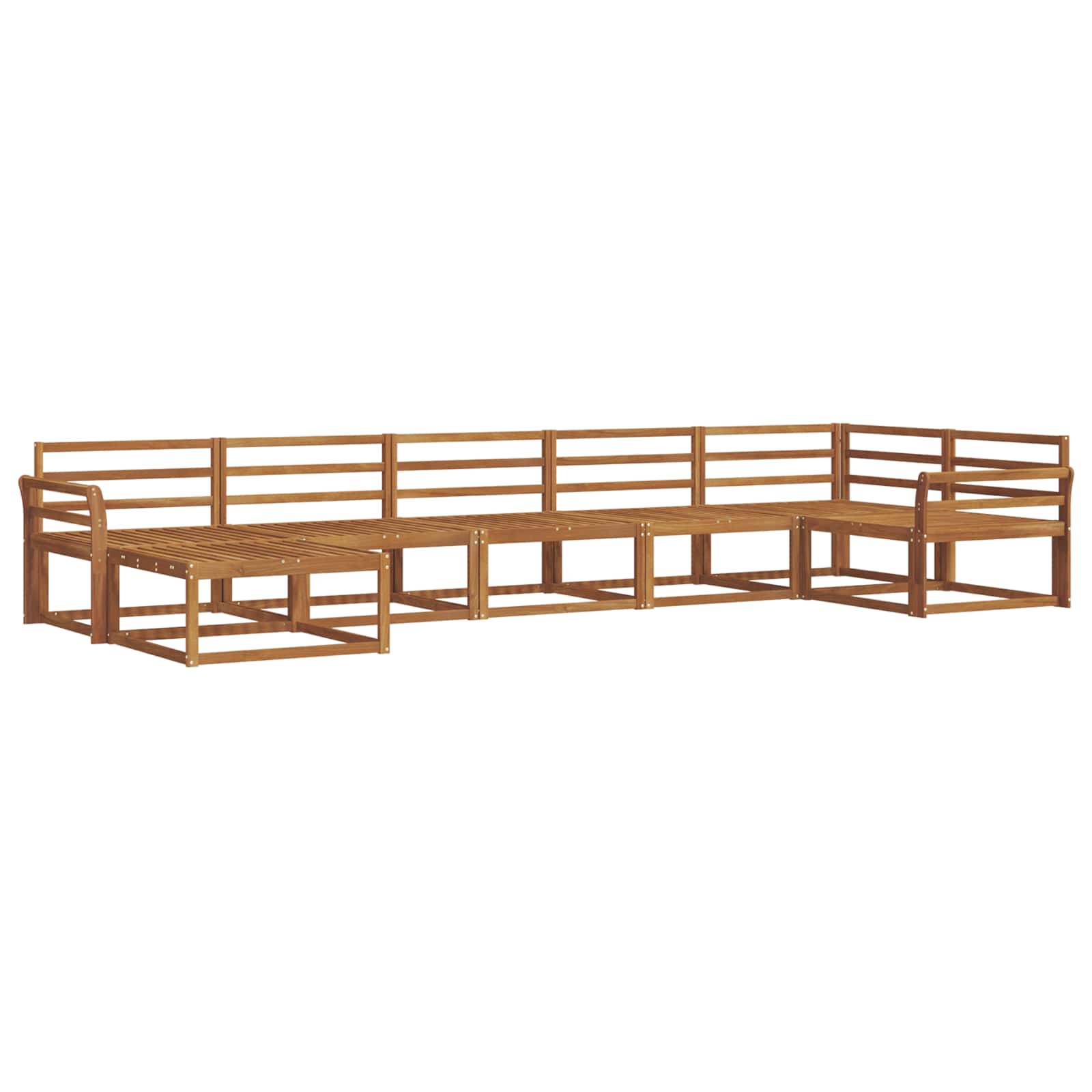 Outdoor-Sofagarnitur 7 pcs Natur Massivholz Akazie