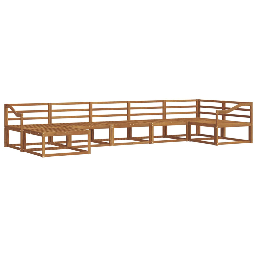 Outdoor-Sofagarnitur 7 pcs Natur Massivholz Akazie