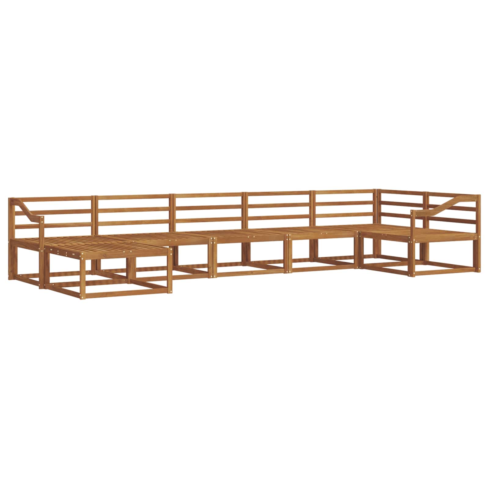 Outdoor-Sofagarnitur 7 pcs Natur Massivholz Akazie