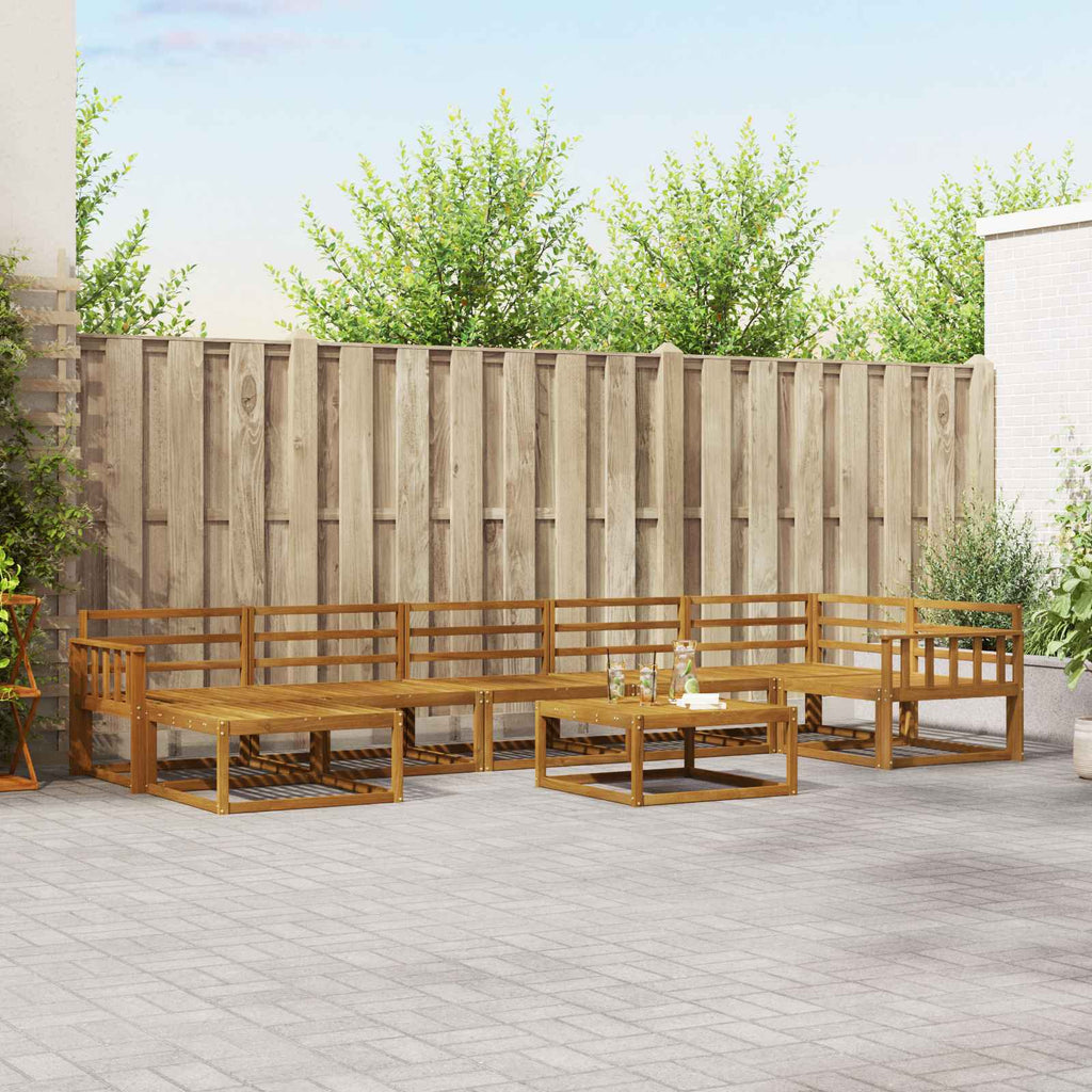 Outdoor-Sofagarnitur 8 pcs Natur Massivholz Akazie