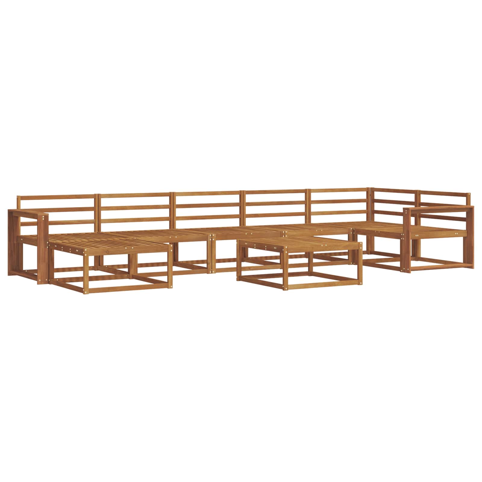 Outdoor-Sofagarnitur 8 pcs Natur Massivholz Akazie