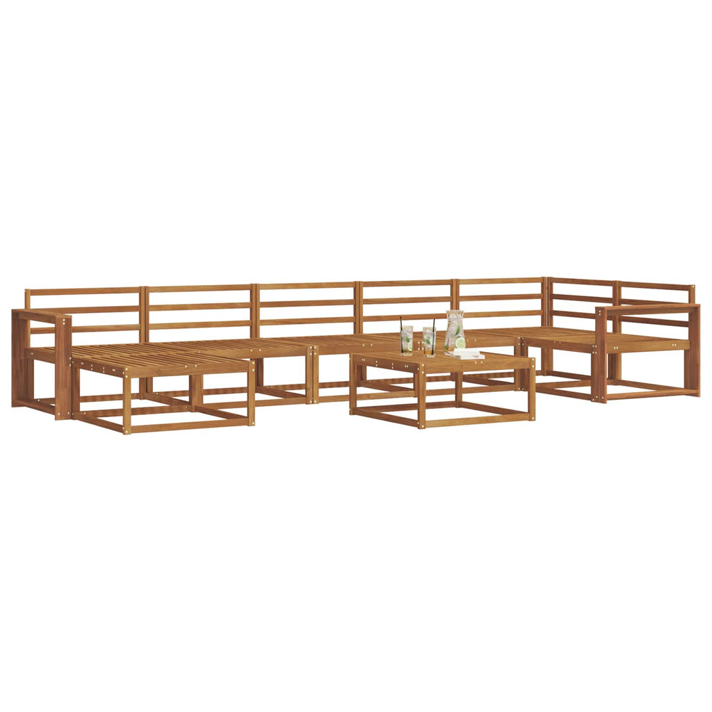 Outdoor-Sofagarnitur 8 pcs Natur Massivholz Akazie