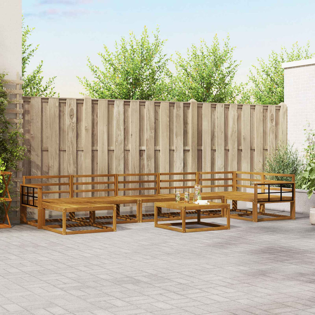 Outdoor-Sofagarnitur 8 pcs Natur Massivholz Akazie
