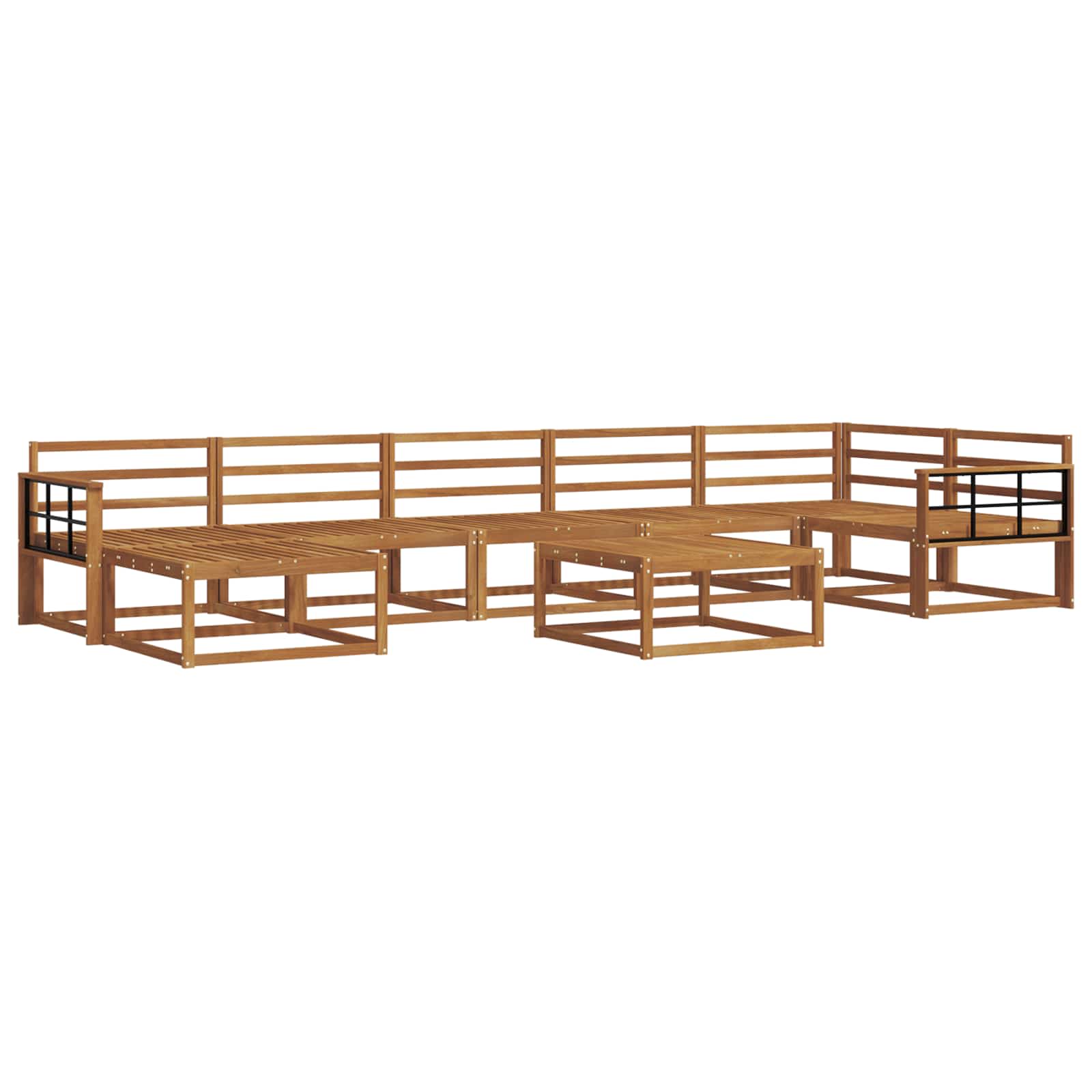 Outdoor-Sofagarnitur 8 pcs Natur Massivholz Akazie