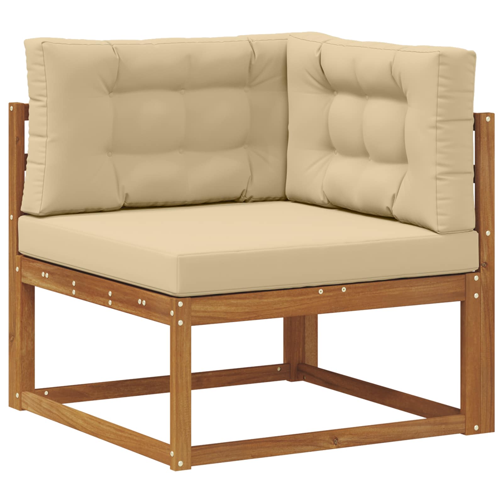 Outdoor-Sofagarnitur mit Kissen 8 pcs Natur und Beige