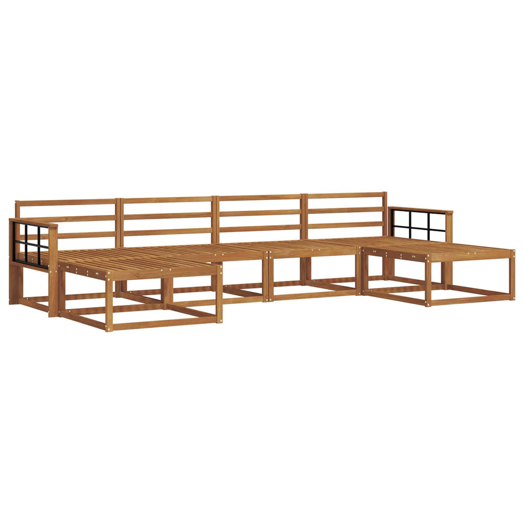 Outdoor-Sofagarnitur 6 pcs Natur Massivholz Akazie