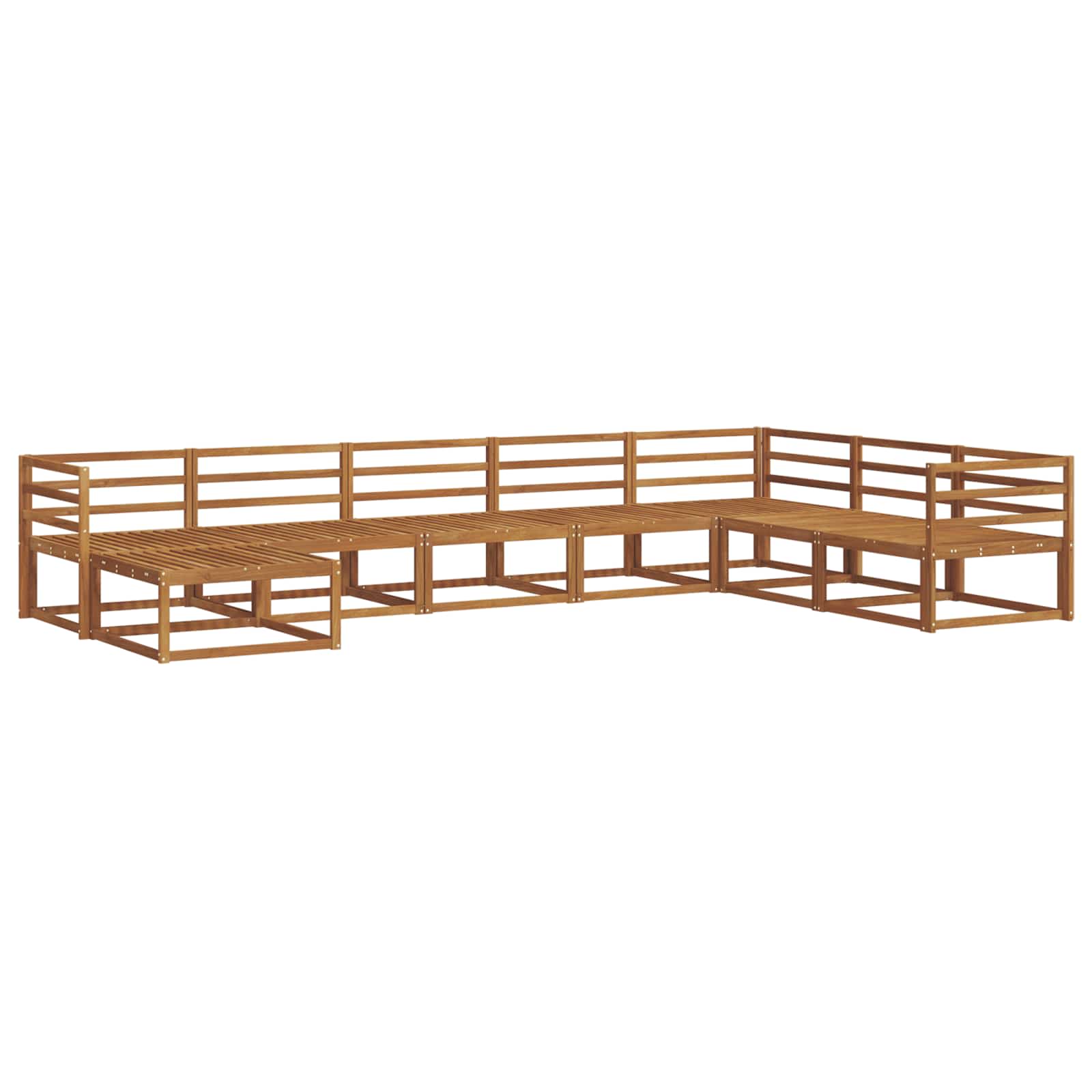 Outdoor-Sofagarnitur 8 pcs Natur Massivholz Akazie