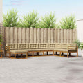 Outdoor-Sofagarnitur mit Kissen 8 pcs Natur und Beige