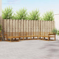 Outdoor-Sofagarnitur 8 pcs Natur Massivholz Akazie