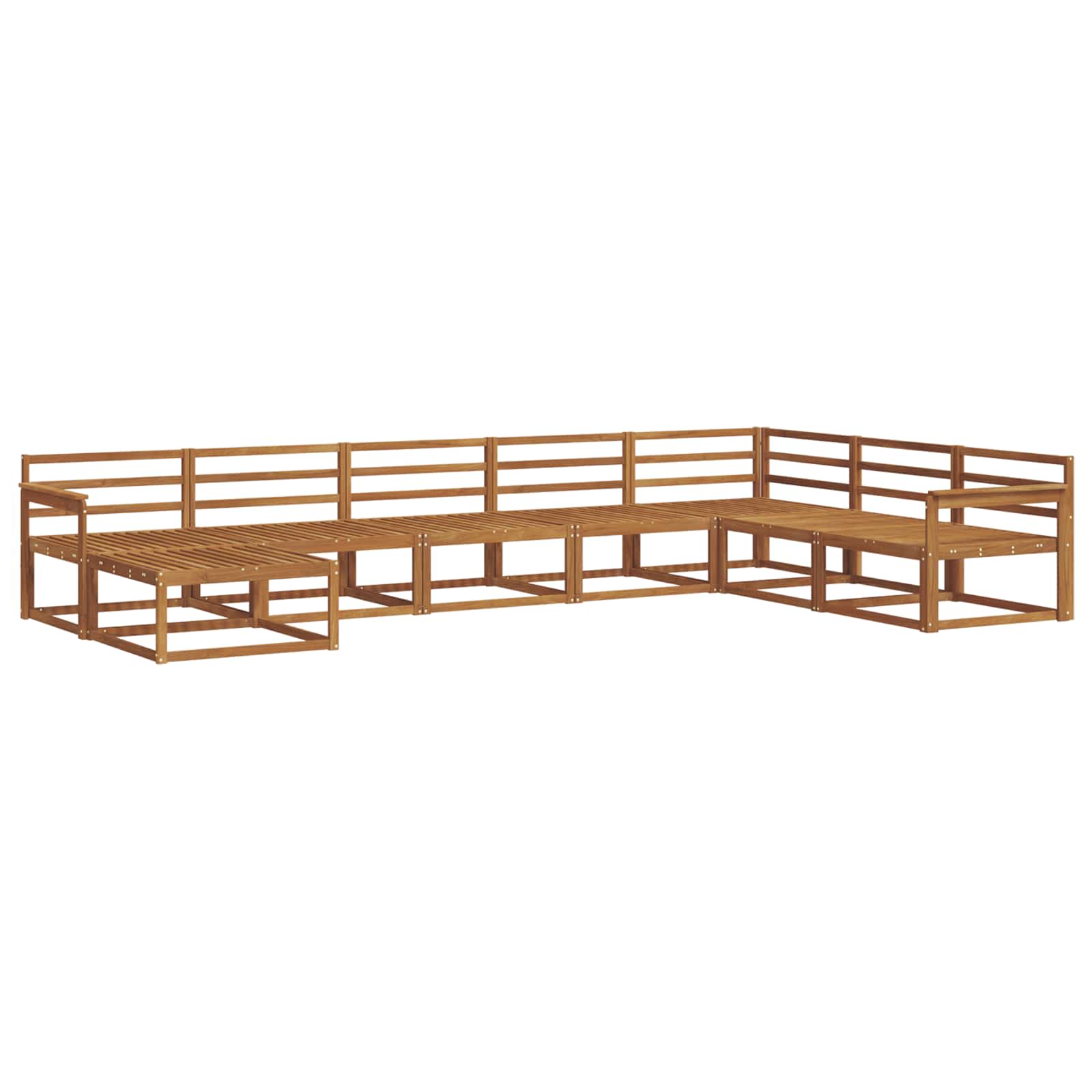 Outdoor-Sofagarnitur 8 pcs Natur Massivholz Akazie